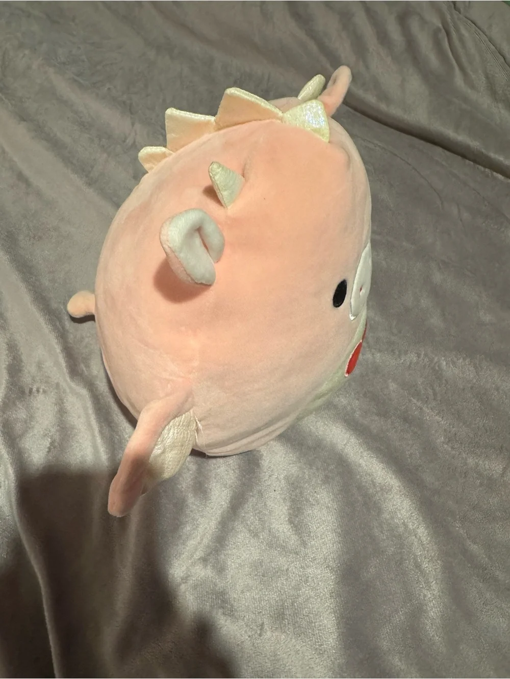 Squishmallows Pink Dragon with Red Heart and Shiny Belly